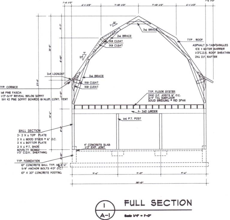 Gerry Woodworkers: Pole barn plans with material list