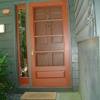 Custom built  mahogany Storm door, solid brass rimlock